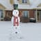 48" Fabric Snowman, White LED Lights